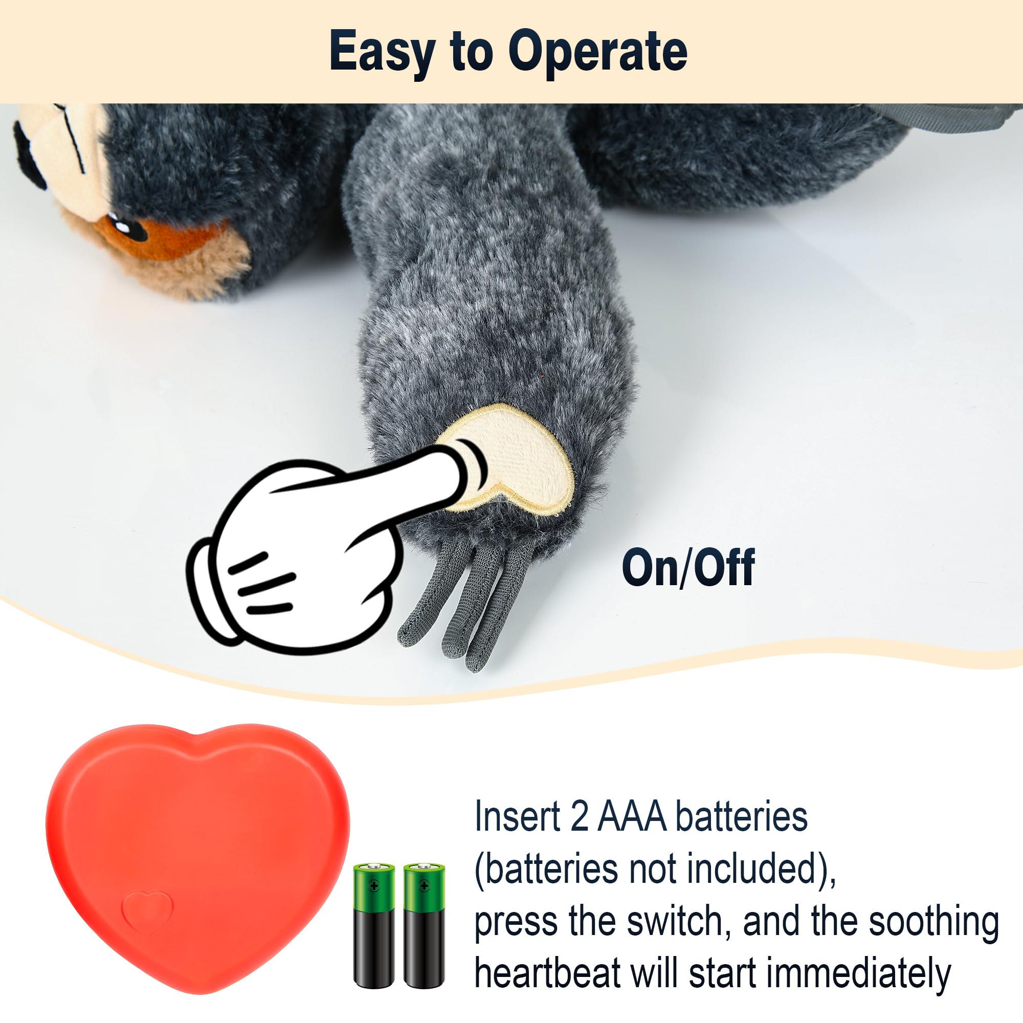 CIOXDYLENC Heartbeat Puppy sleep scene highlighting calm nights and better rest