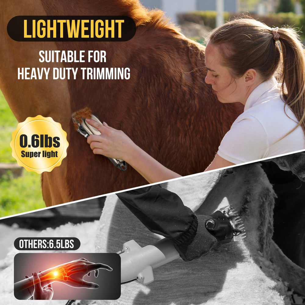 Ciphuoly upgraded metal blade provides safe, sharp trimming for horses.