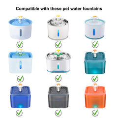 Cirfifth cat fountain filter foam packaged shows versatile replacement for multiple fountains.