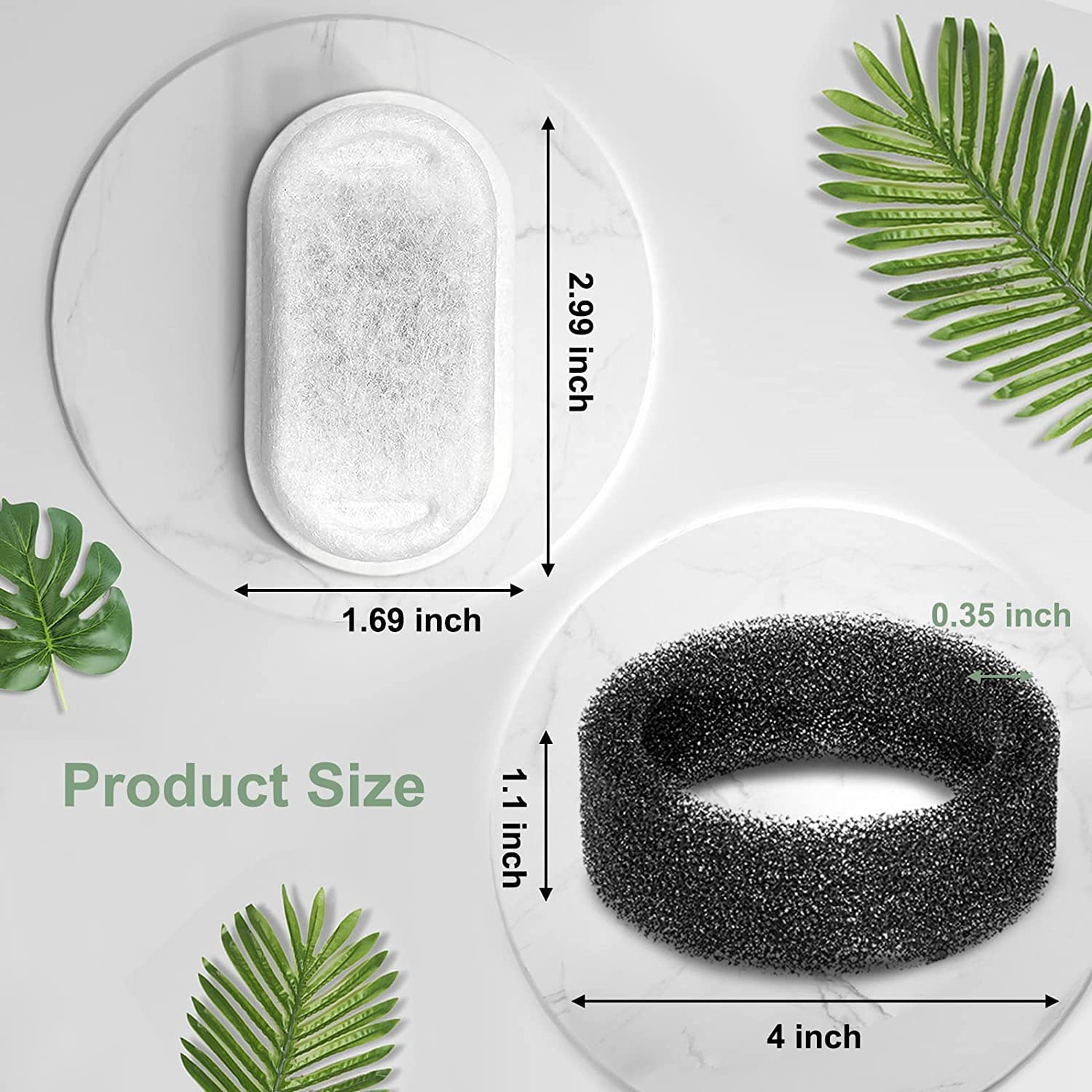 Cirfifth cat water fountain filters compatible with 2L and 3.2L stainless steel fountains