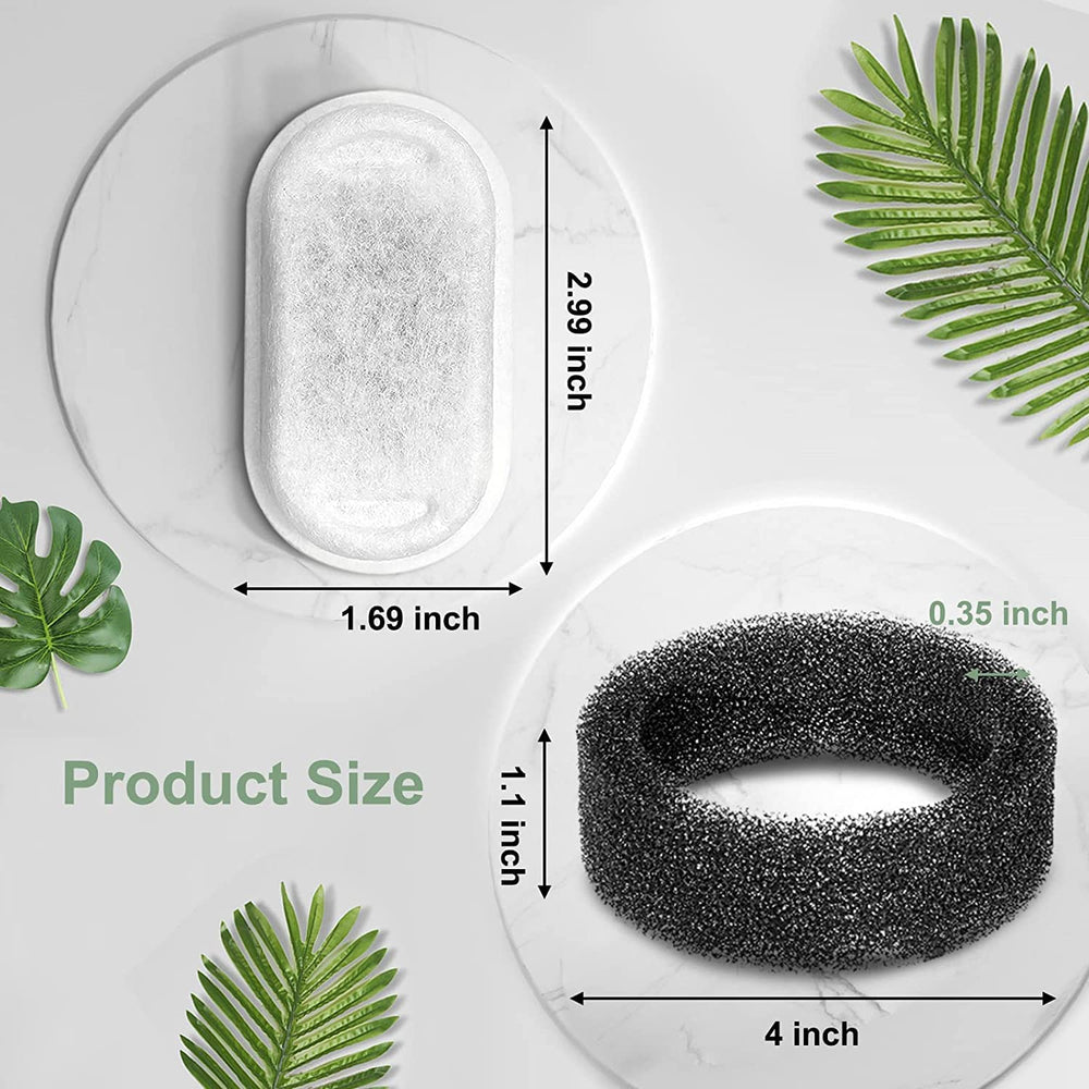 Cirfifth cat water fountain filters compatible with 2L and 3.2L stainless steel fountains