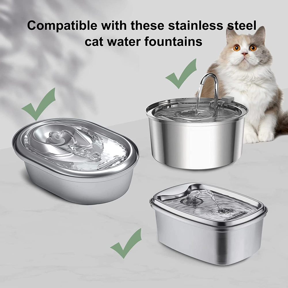 Cirfifth cat water fountain filters 12-pack with pre-filter sponges ensures ongoing clean, tasty water