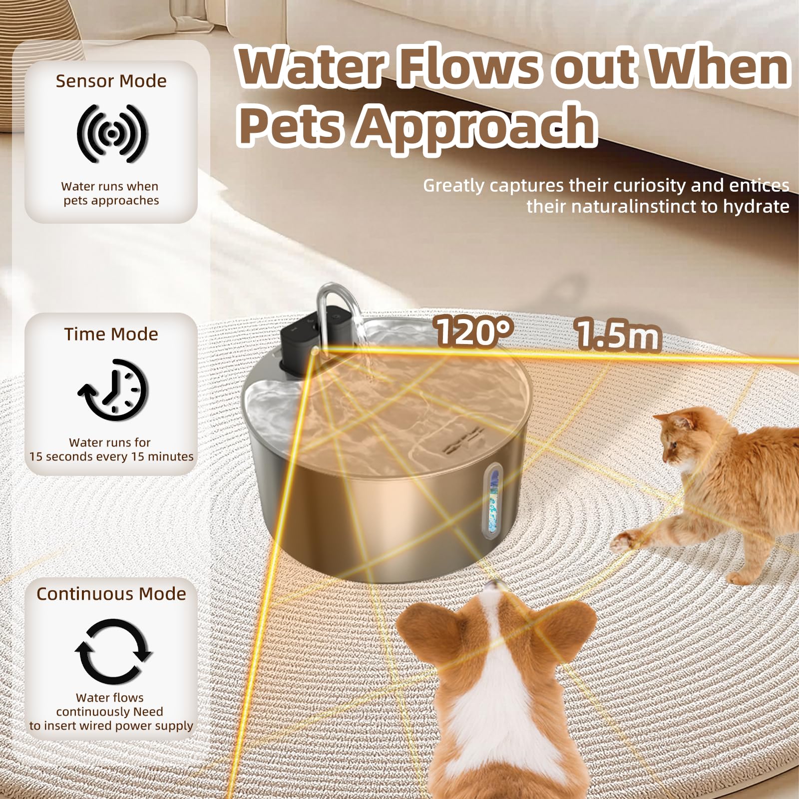 CITIZILI 7L capacity water level indicator simplifies refills.