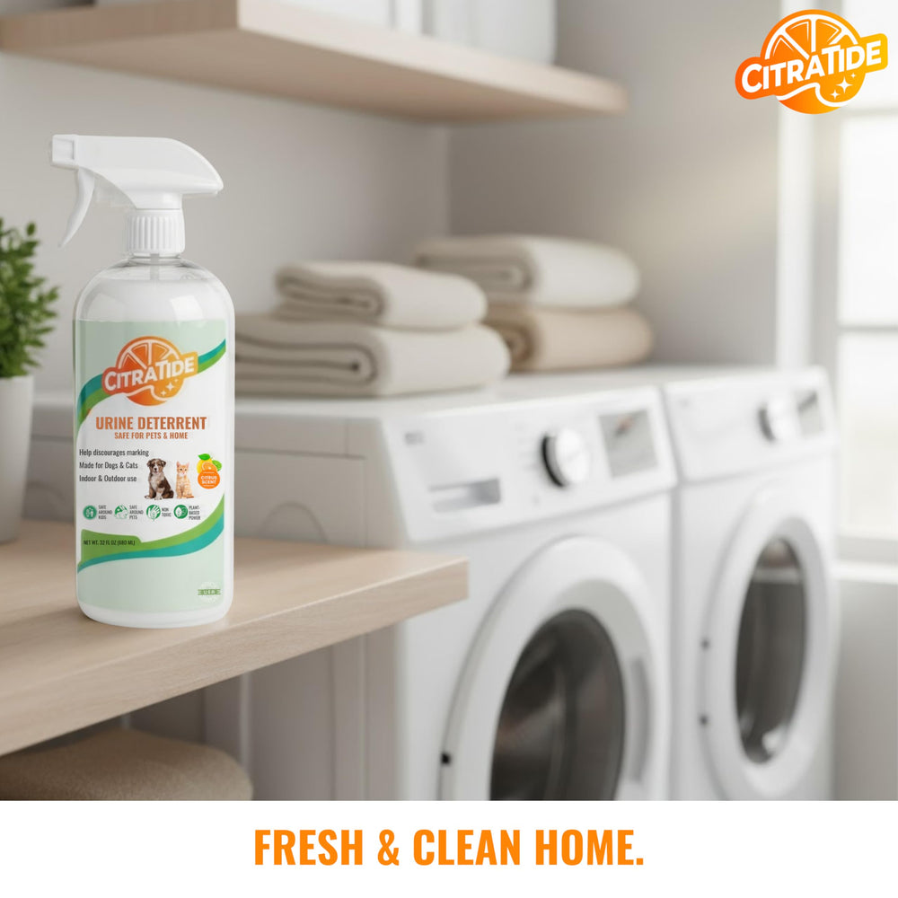 CITRATIDE carpet and upholstery clean highlights odor-neutralizing action.