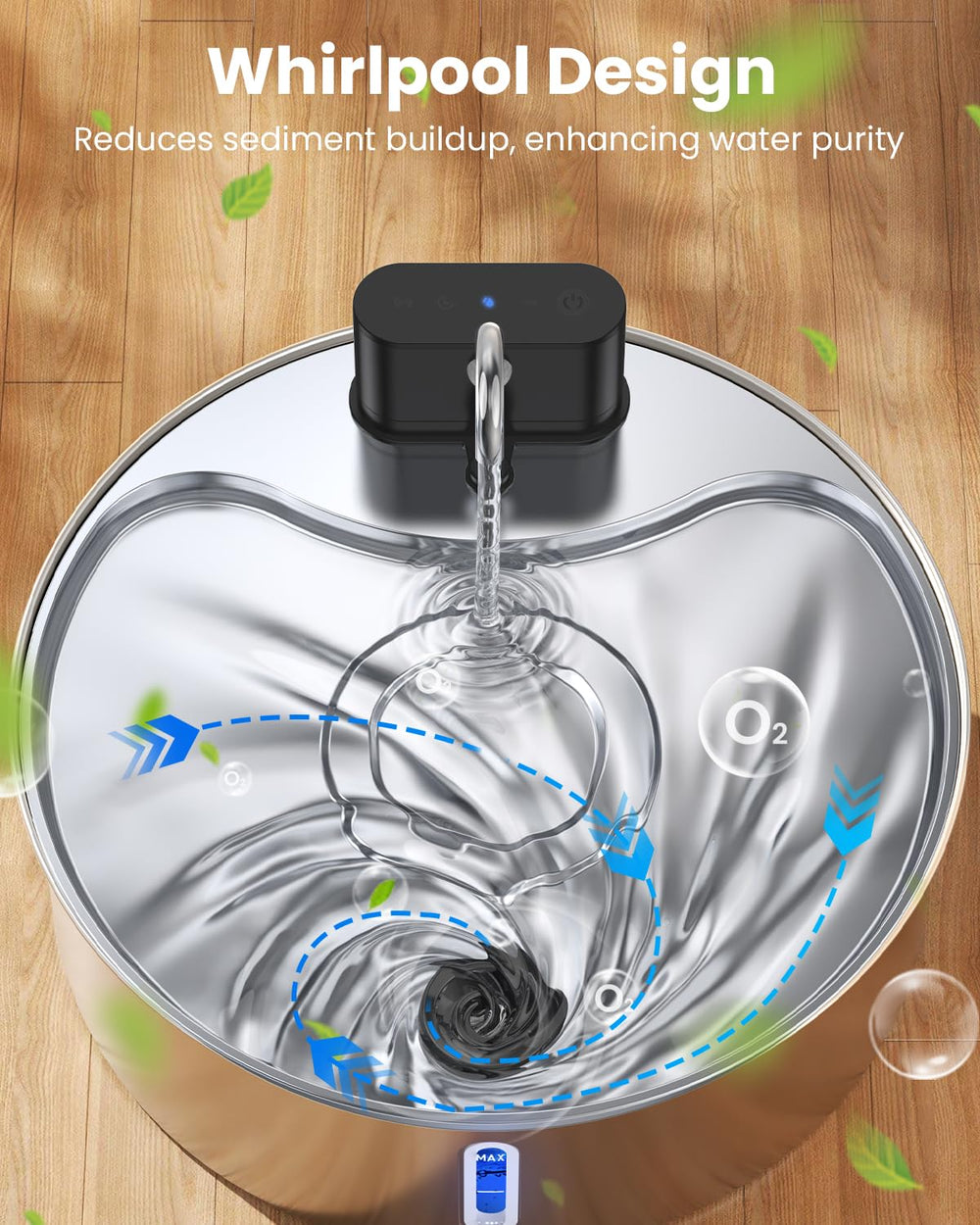 Cityflee wireless dog water fountain three-flow modes adapt to pets and routines