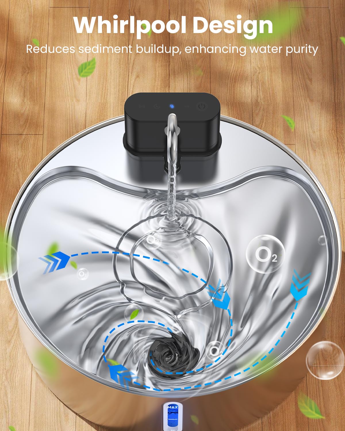 Cityflee wireless dog water fountain three-flow modes adapt to pets and routines