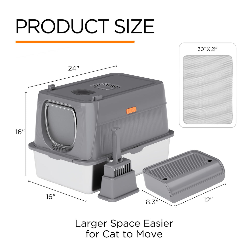 Citylife double-layer litter mat helps trap litter and reduce tracking.