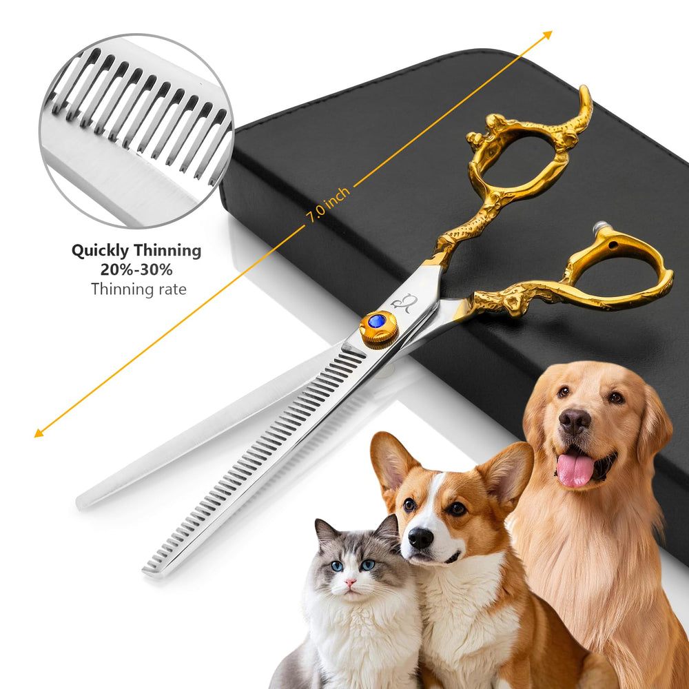 CityWish dog grooming scissors straight close-up illustrates clean lines for finishing touches.