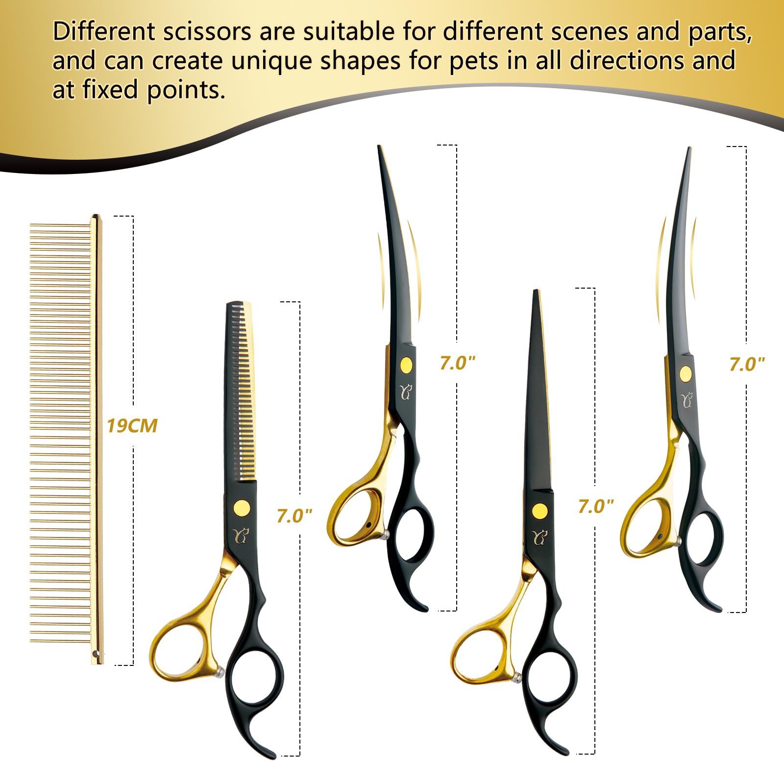 Citywish dog grooming scissors thinning-1 help even fur thinning for natural blends.