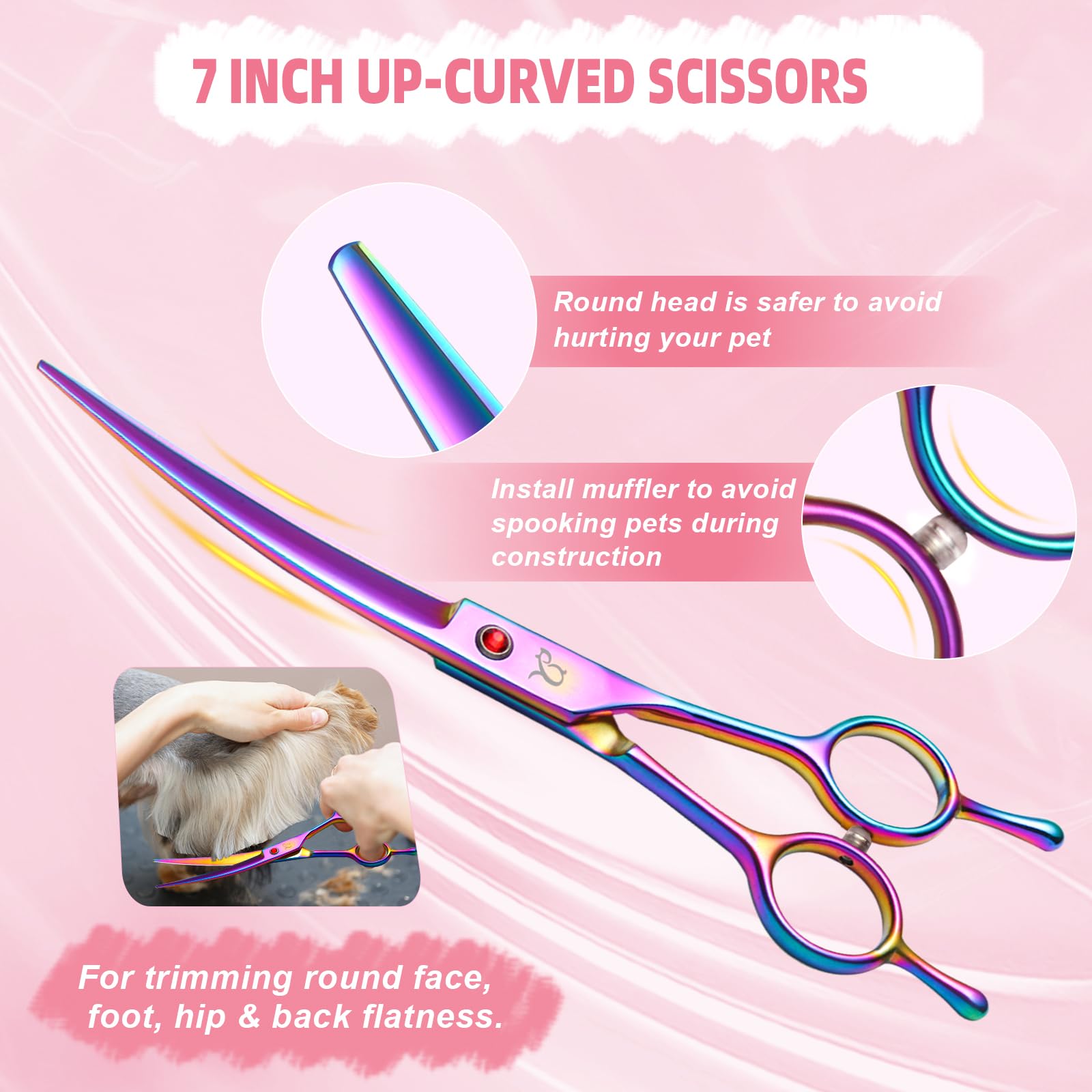 CityWish 19cm pet comb helps detangle and prep fur before trimming.