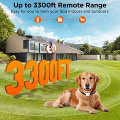 CIUZL dog shock collar light mode aiding nighttime visibility during walks.
