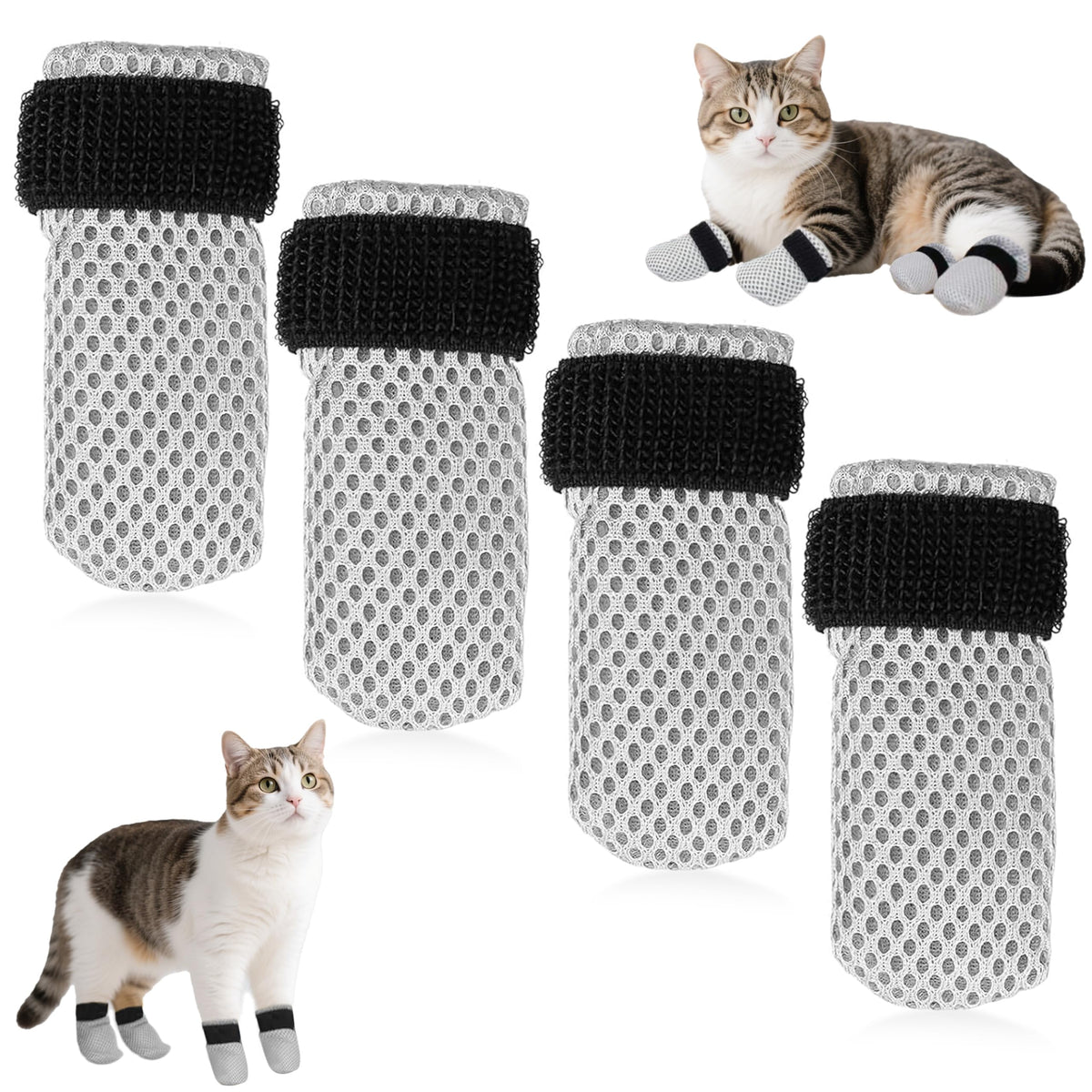 Civore cat booties packaging shows the anti-scratch grooming solution