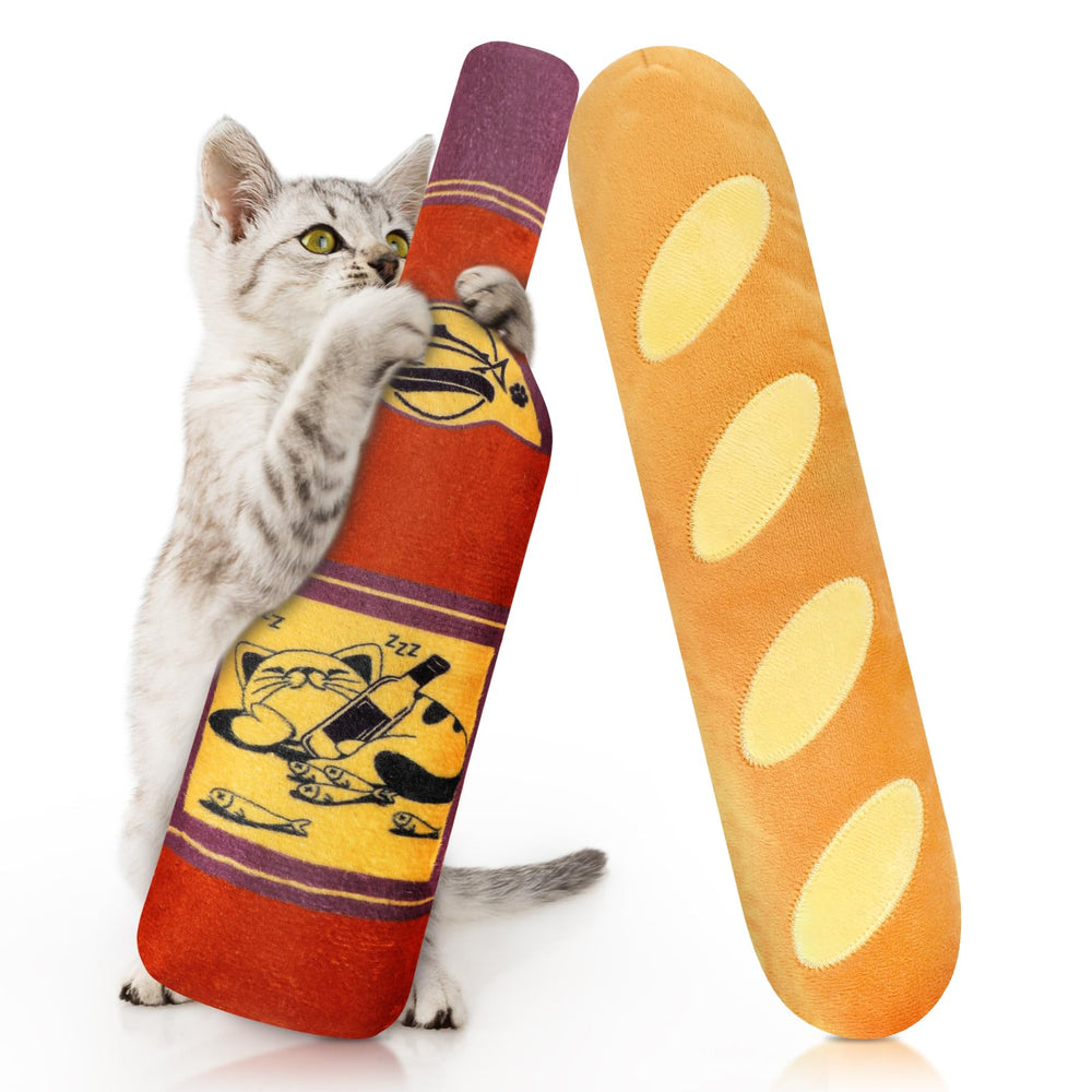 CiyvoLyeen bread catnip toy front view encourages playful exploration and interactive chewing