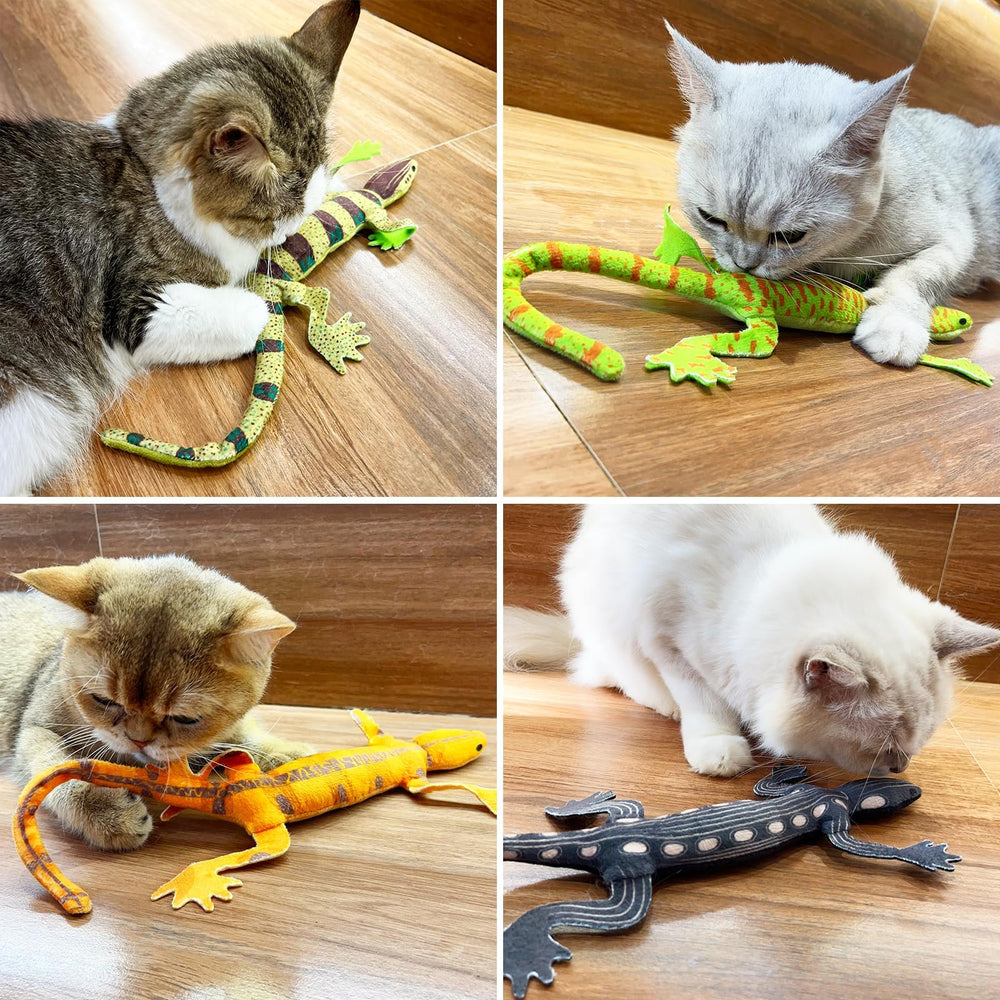 Juguete lagartija de CiyvoLyeen, juego interactivo para fortalecer el vínculo humano-gato