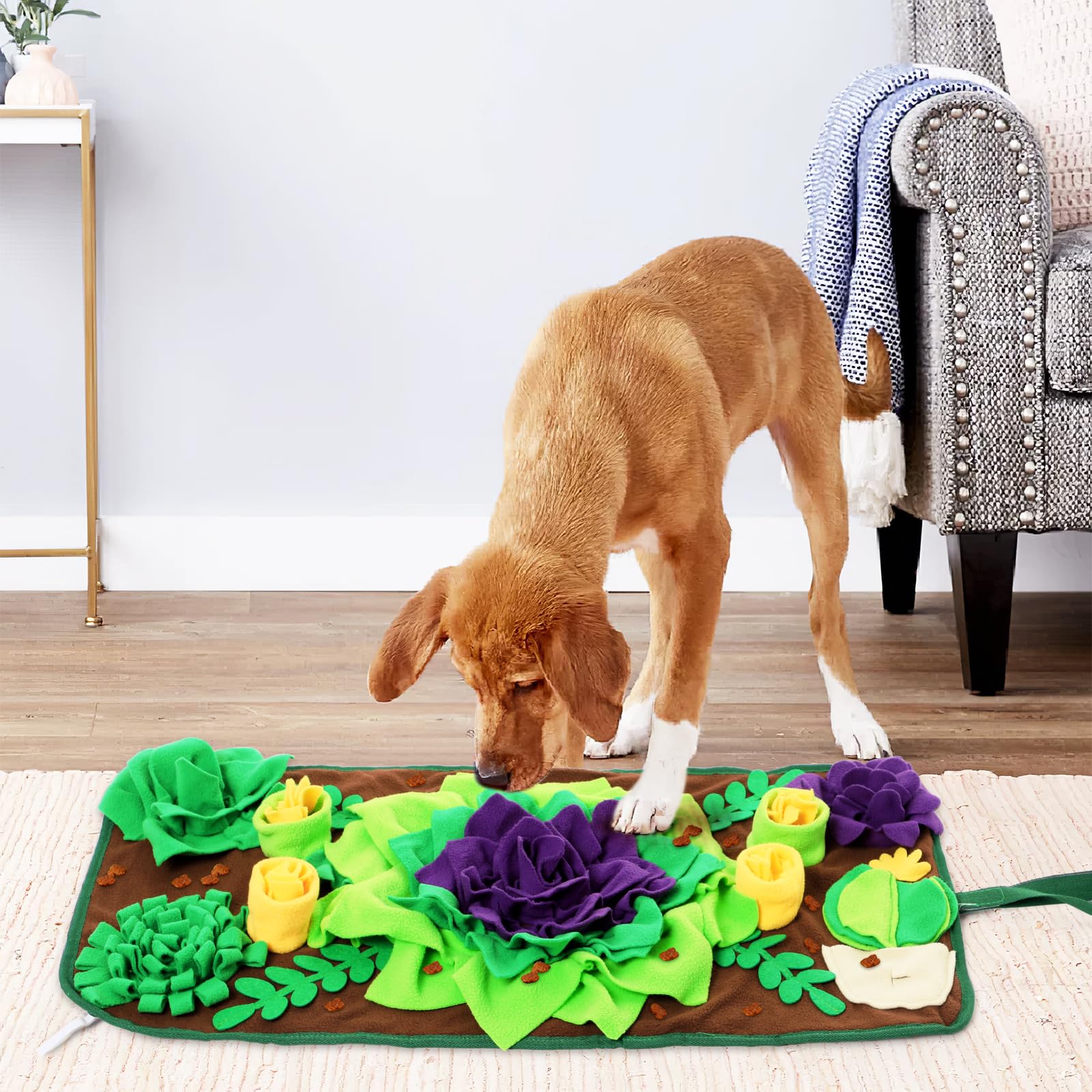 CiyvoLyeen snuffle mat in use with dogs and cats for a relaxing activity