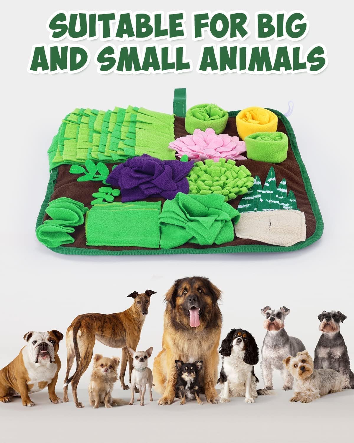 CiyvoLyeen snuffle mat soft fleece close-up shows premium fabric feel for pet comfort.