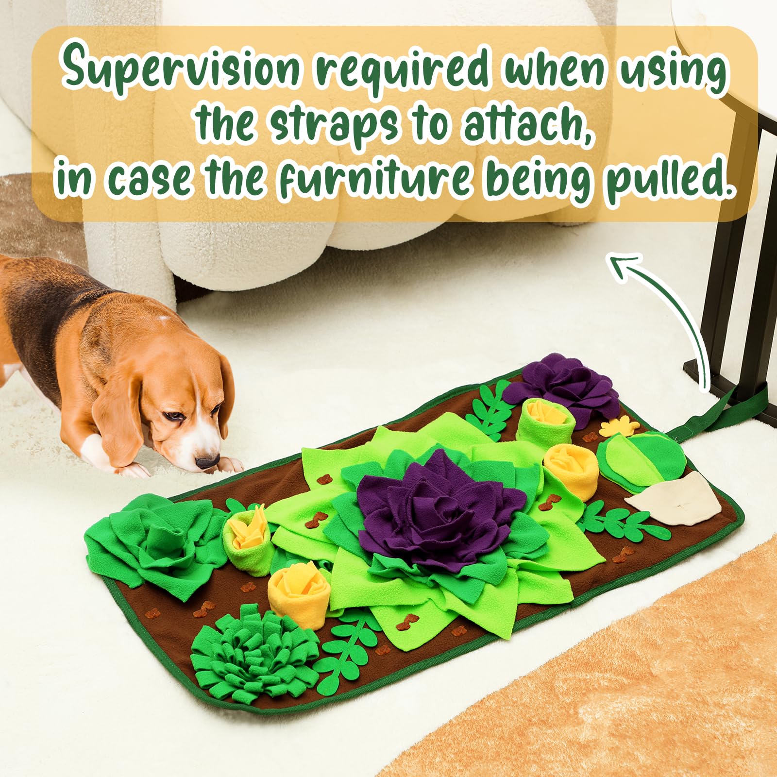 CiyvoLyeen snuffle mat Velcro storage band for easy tidy storage