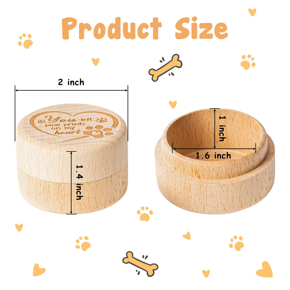 CJiangpo dog memorial box engraving shows You Left Paw Prints On My Heart for remembrance