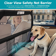 CJYMMFAN dog barrier metal-frame durability supports sudden stops with secure separation.