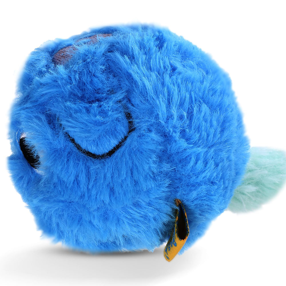 CJZJPV blue plush ball with squeaker for safe chewing and fetch.
