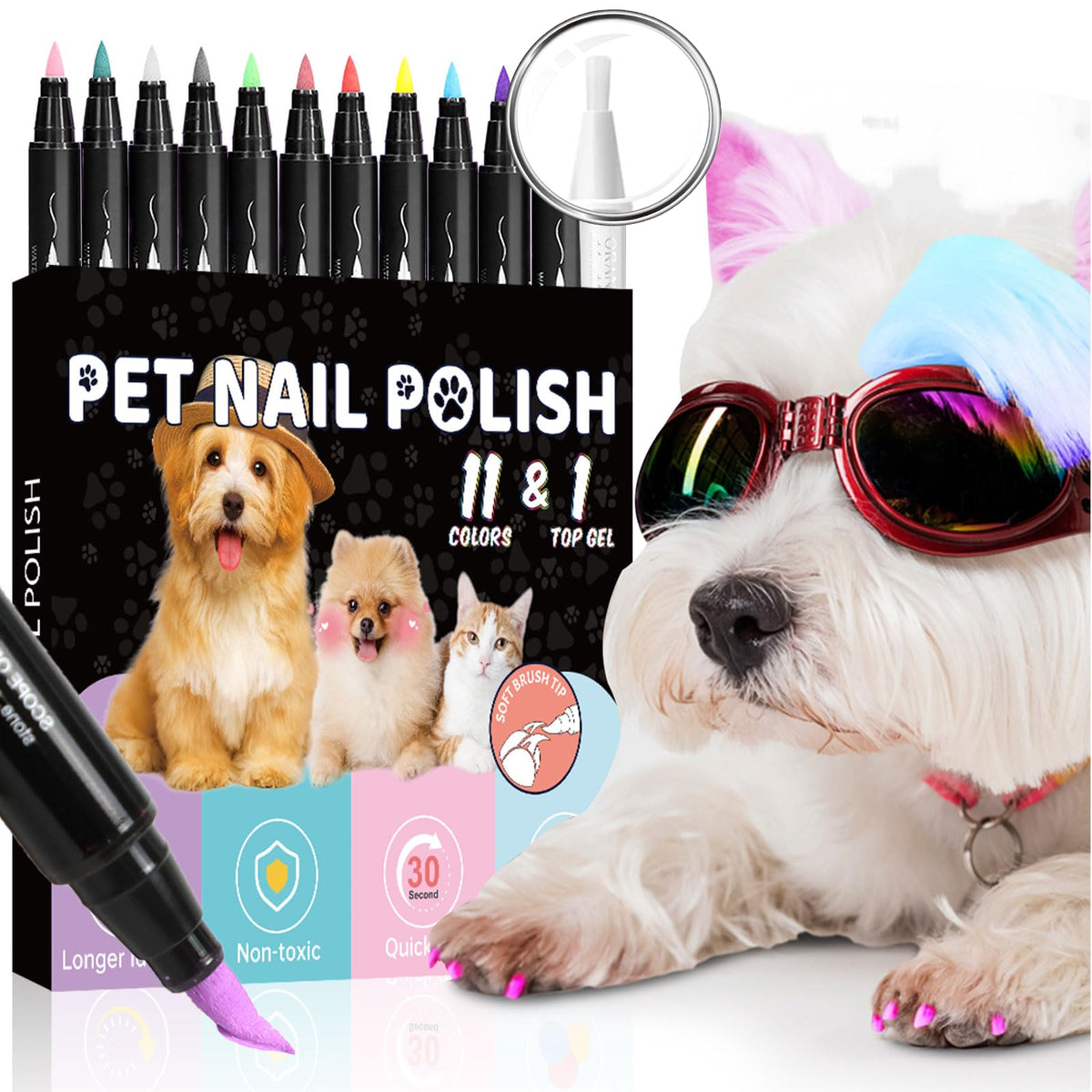 CKANDCK dog nail polish pens collection offers vibrant colors for quick at-home grooming