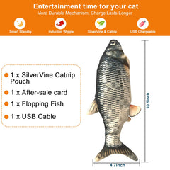 CKFPS Flopping Fish toy action sensor triggering movement for playtime