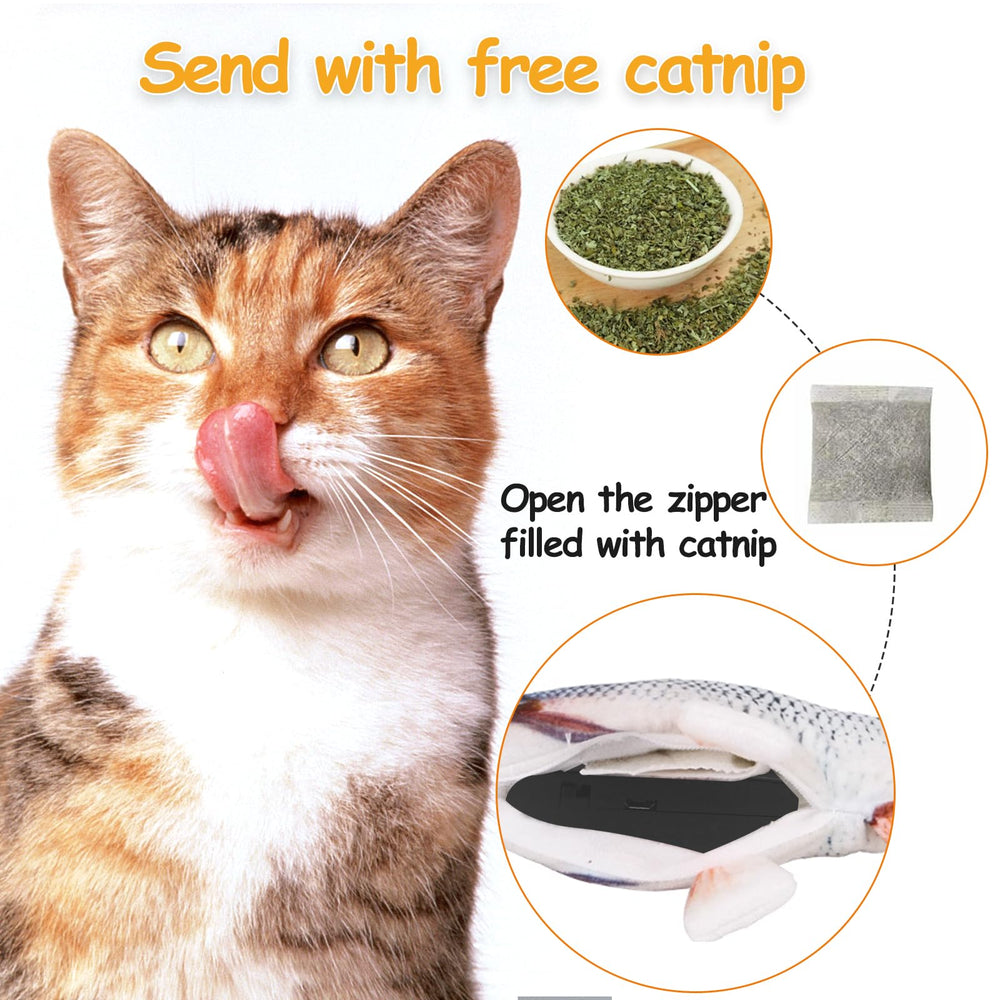 CKFPS Flopping Fish toy size 10-5-inch fits indoors for small pets
