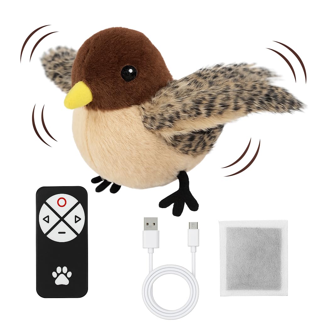 CKFPS Flying Bird Cat Toy with flapping wings for engaging indoor play sessions