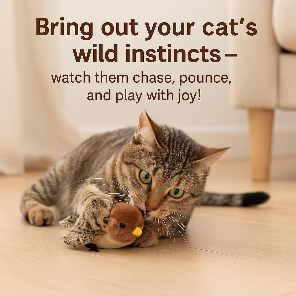 CKFPS Flying Bird Cat Toy indoor-use design with hanging rope option
