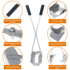 CKLT pooper scooper teeth gripping large dog waste securely
