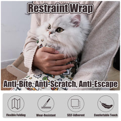 CKNCY cat grooming wrap folding options show versatile wrap styles for secure restraint
