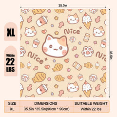 CKNCY cat wrap folded ways illustrates flexible wrapping options for varying cat sizes.