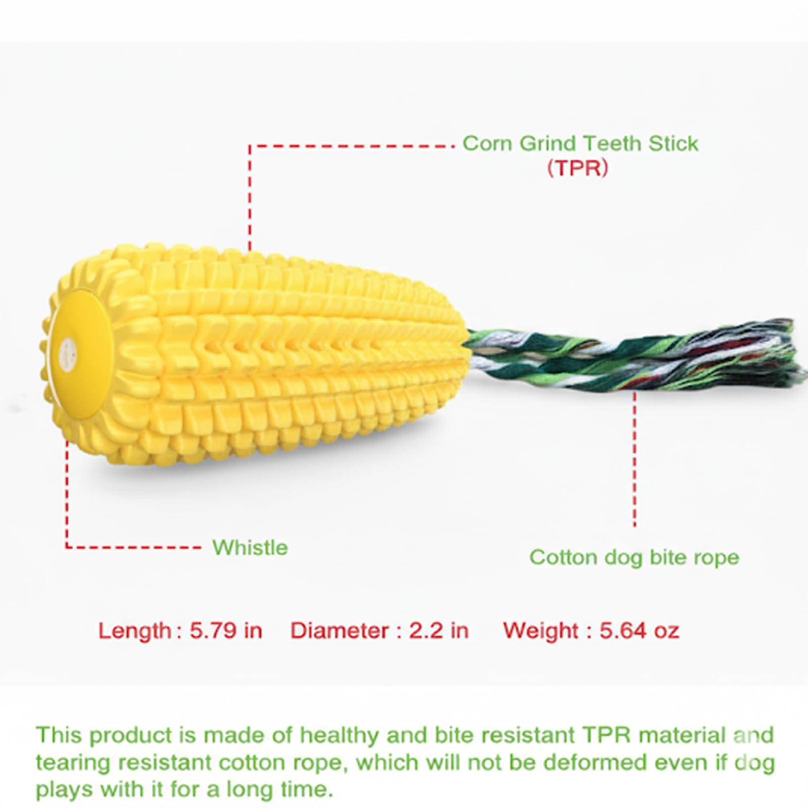 ClariVora corn dog chew toy with squeaker boosts engagement during indoor play.