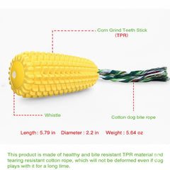 ClariVora corn dog chew toy with squeaker boosts engagement during indoor play.
