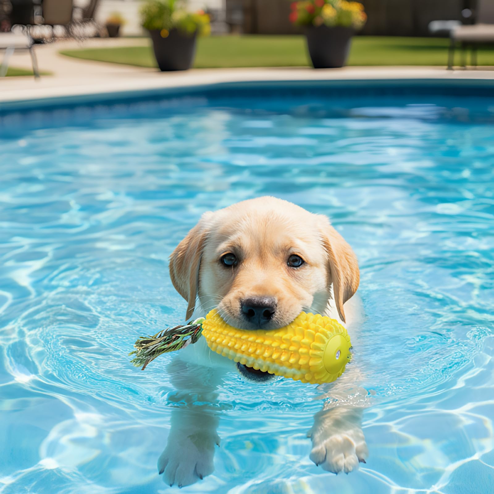 ClariVora corn dog chew toy versatile for teething and busy pups.