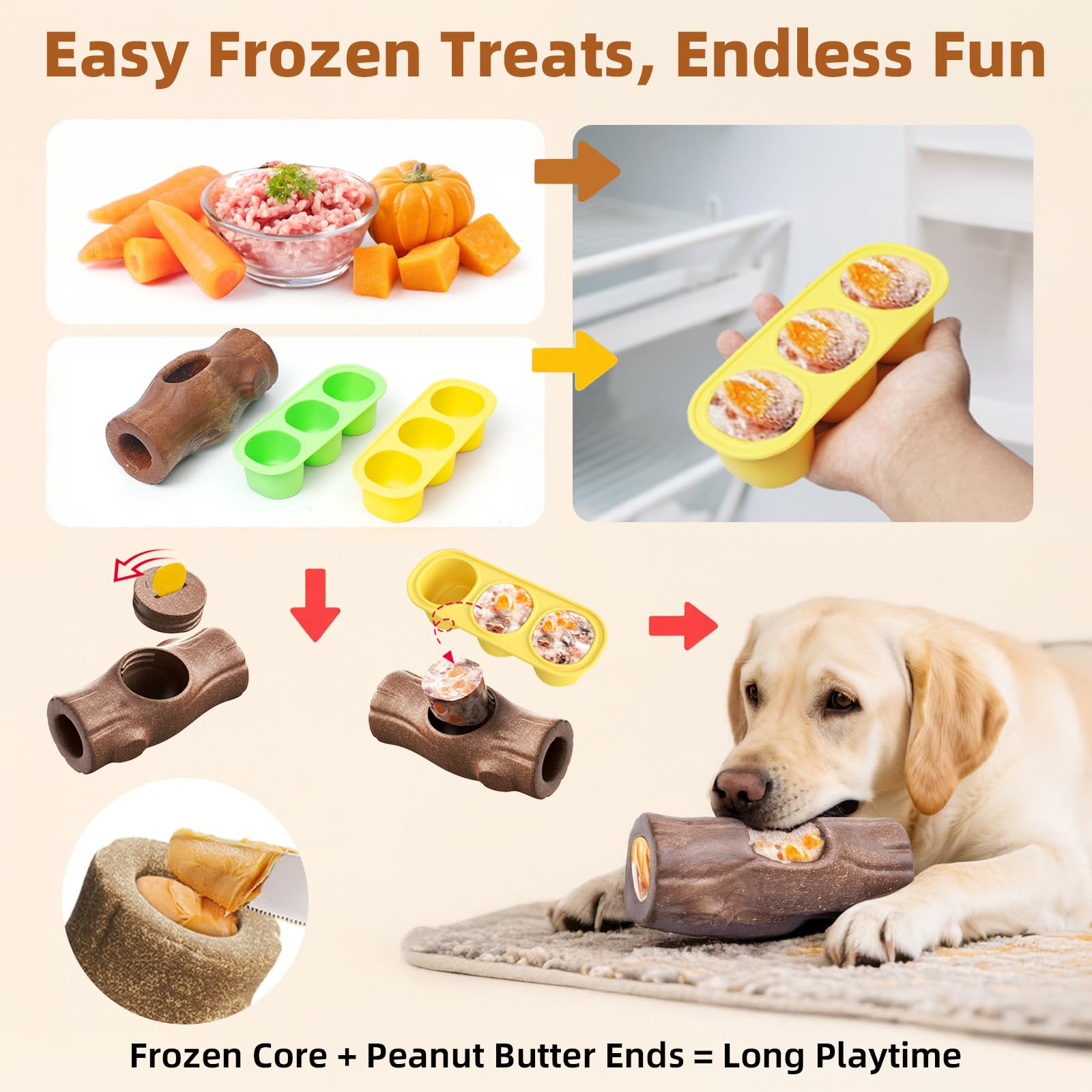 ClariVora dog-puzzle-toy with dual molds enhances enrichment and independent play.
