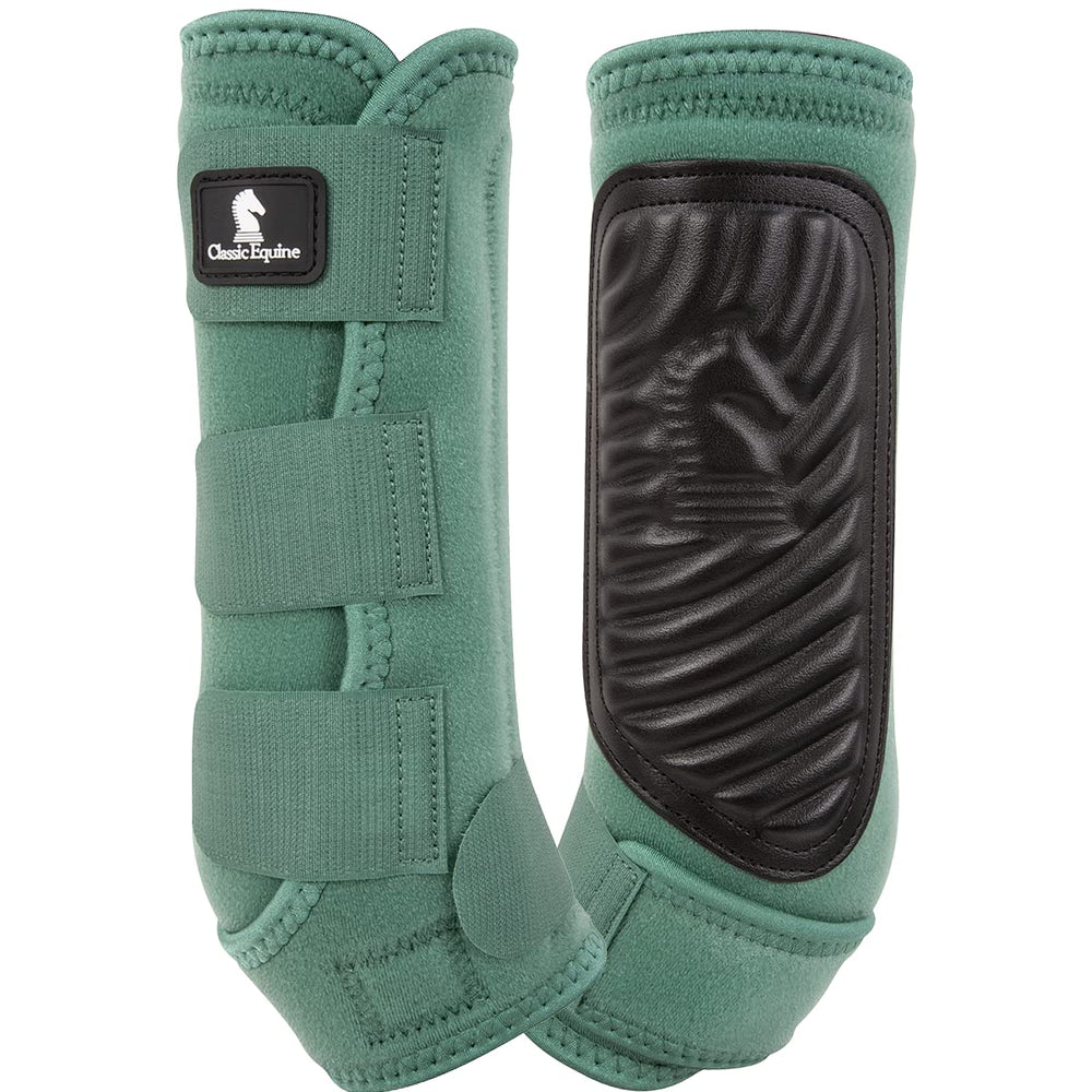 Classic Equine Fit Spruce Hind Splint Boot left — supports hind limb alignment during work