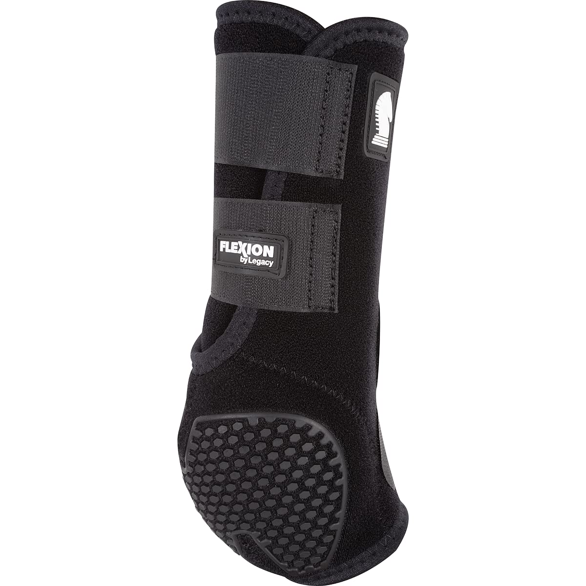 Classic Equine Flexion hind boot strap closeup highlights durable closure for reliable fit.