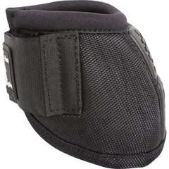 Classic Equine Flexion No-Turn Bell Boots L Black close-up Velcro showing inner jersey lining comfort
