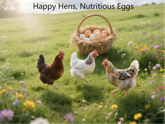 Classic Flock chickens eating BSF larvae easy-to-use natural treat.
