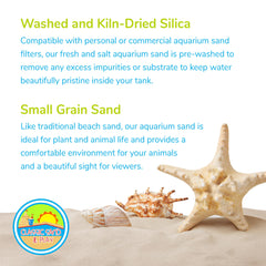Classic Sand & Play red sand tank setup demonstrates easy substrate installation.