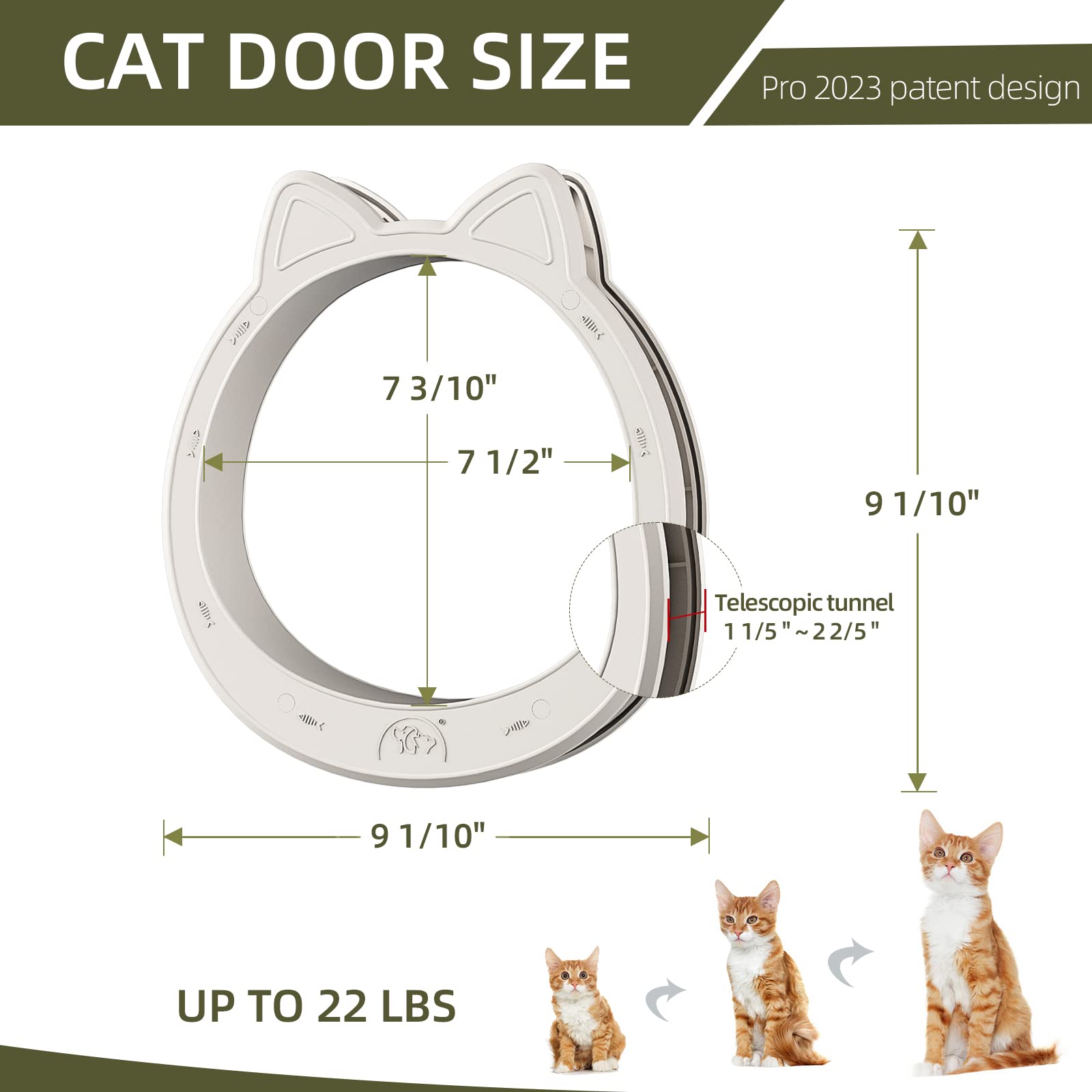 Classicmacher cat door color options for home coordination.