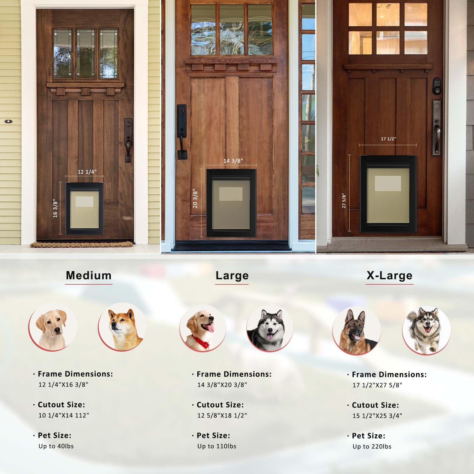 Classicmacher frame dimensions 17-1-2w 25-3-5h shows precise sizing.
