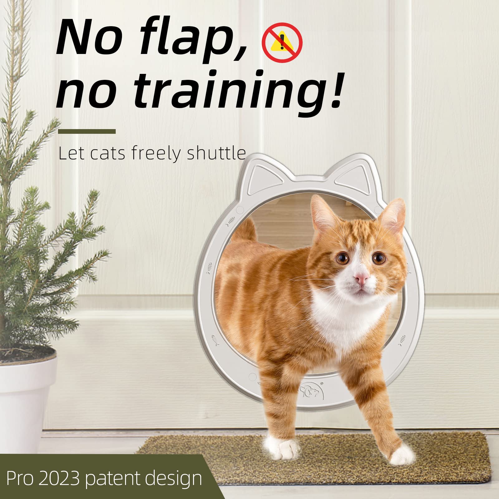 Classicmacher ABS material ensures durable, long-lasting cat door.