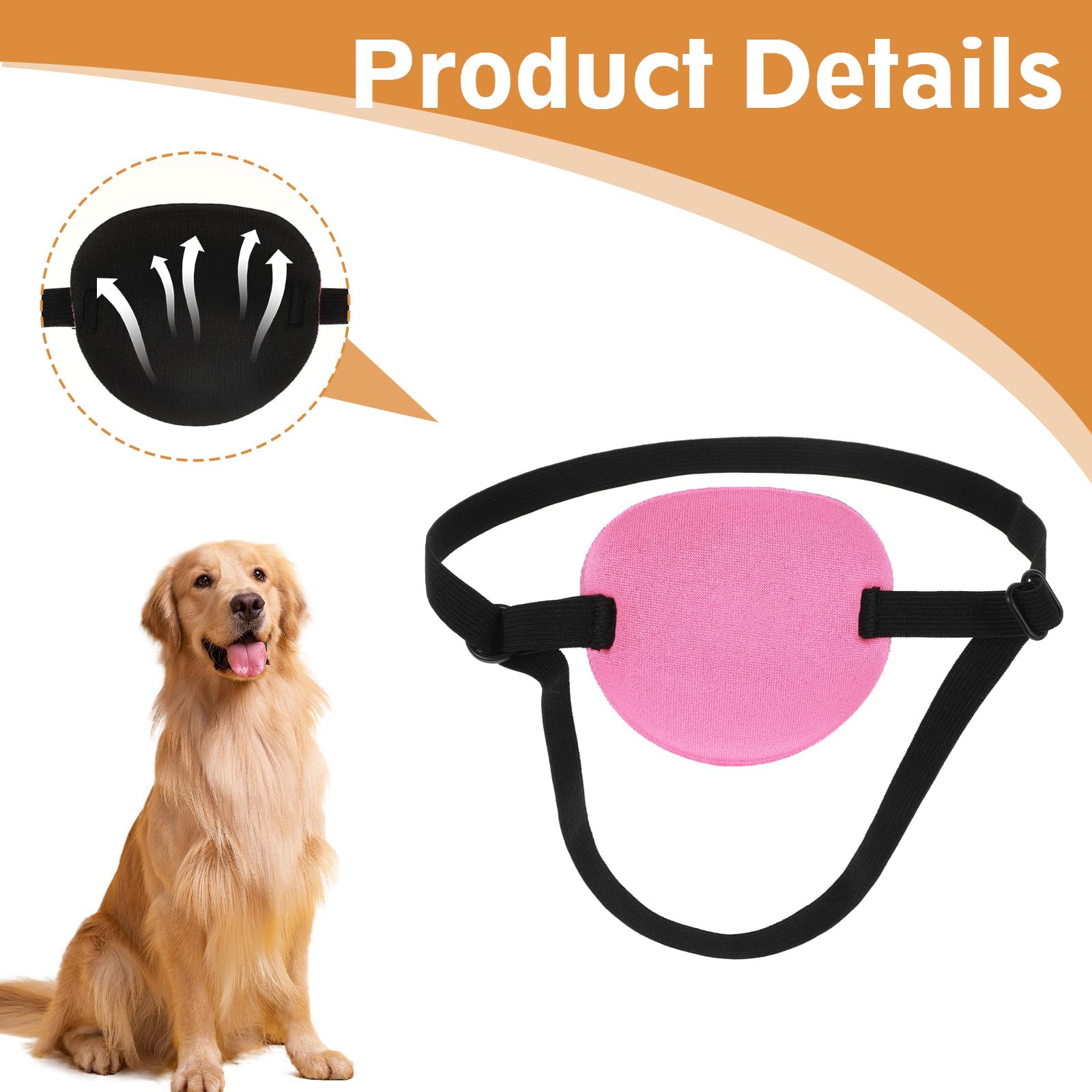 Classicseali dog eye patch with safety groove design keeps space around the eye