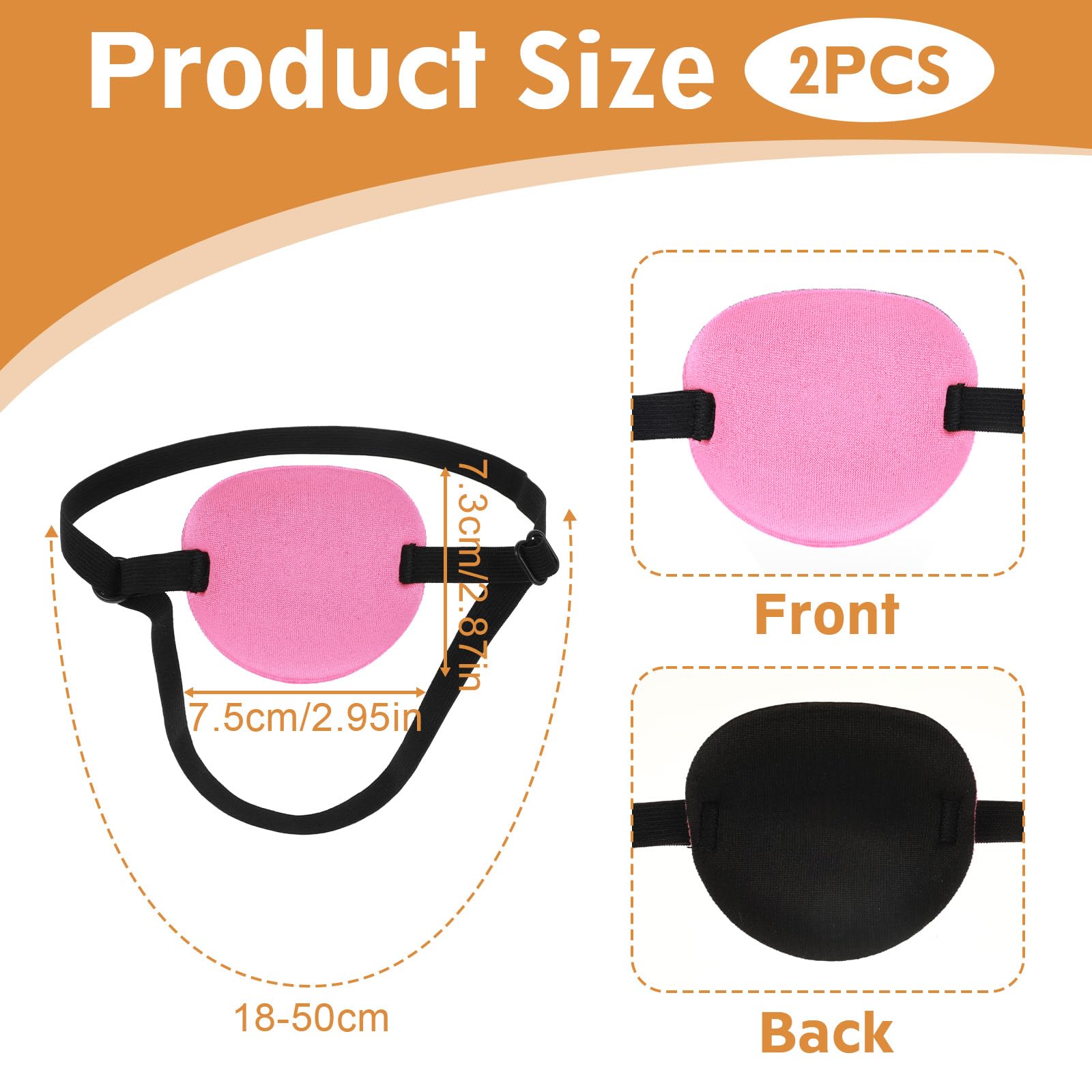 Classicseali rose-red eye patch with adjustable strap fits medium to large dogs