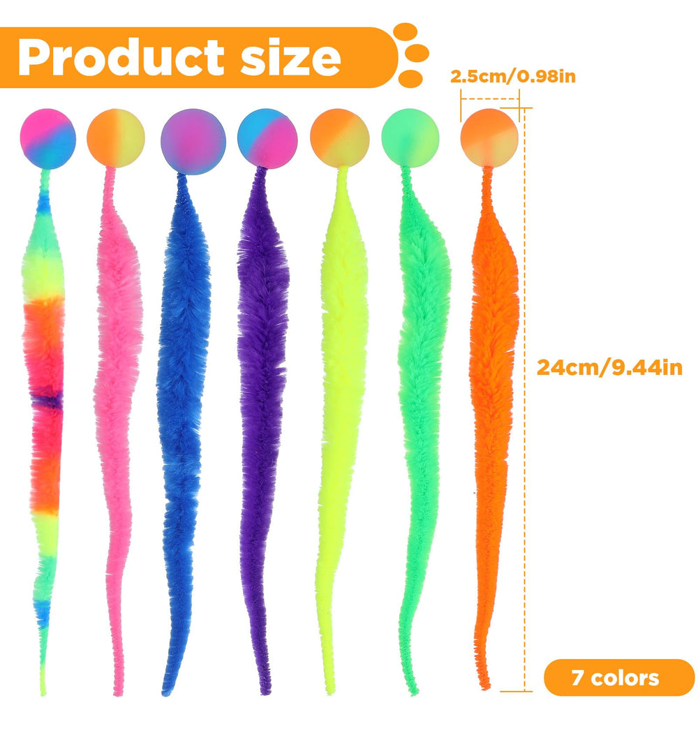 Classicseali twisty fuzzy worm cat toy for engaging play sessions.