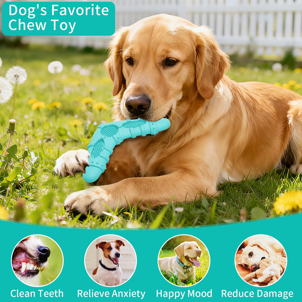 ClawClawHome grip blue chew toy; easy for owners to hold and supervise.