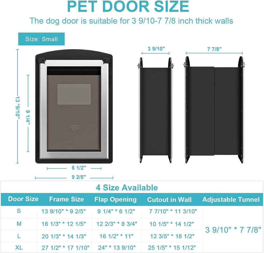 ClawJaw cat door metal-frame provides sturdy construction for outdoor walls.