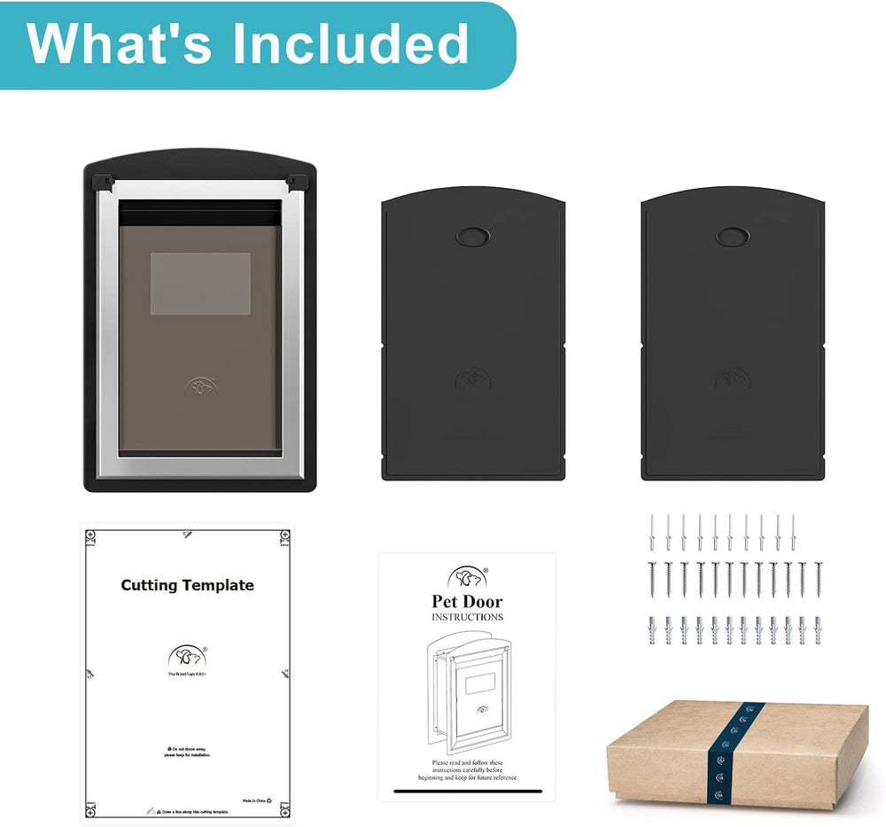 ClawJaw dog door black finish blends with exterior design.